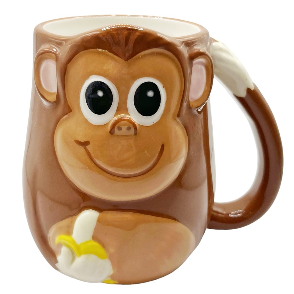 Tag 3D Figural Monkey 🙉 Mug